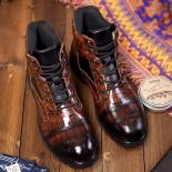 מגפי עור וינטג' לגברים נעלי פלטפורמת טיולים בגודל גדול שרוכים נעלי הליכה פנאי פנאי sapatos para hombr