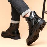 Vintage Leather Boots For Men Large Size Hiking Platform Boots Lace Up Non Slip Leisure Walking Shoes Sapatos Para Hombr