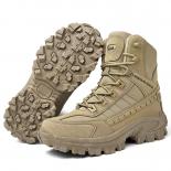 Bottes de randonnée grande taille pour hommes, chaussures hautes, bottes militaires à bout rond, baskets de voyage à lacets, Bot