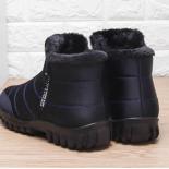 Hommes bottes de neige hiver femmes imperméable à l'eau côté fermeture éclair semelle épaisse confort bottines léger antidérapan