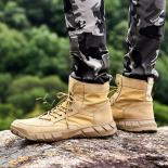 Men Desert Hiking Boots Plus Size Round Head Lace Up Short Boots High Top Work Casual Platform Shoes Botas Militares Hom