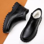 Men's Winter Warm Ankle Boots Shearling Lining Genuine Cow Leather Mens High Top Casual Shoes Man Outdoor Snow Short Boo