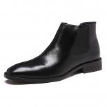 Men's Chelsea Leather Short Boots  Leather Ankle Boots Men  Chelseas Boots Men  Men's  