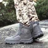 Emosewa Brand 39~47 Men Boots Mens Tactical Boots High Top Hiking Boots Lace Up Mountain Waterproof Military Boots Thick