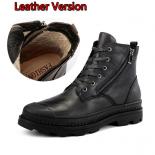 Emosewa High Quality Genuine Leather Autumn Men Boots Winter Waterproof Ankle Boots Warm Boots Outdoor Working Boots Men