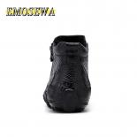 emosewa חדש סתיו חורף אופנה גברים מגפיים בסגנון וינטג' קז'ואל נעלי גברים נעלי שרוכים בגזרה גבוהה גברים מגפיים חמים פלוס מידה 384