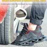 נעלי בטיחות קלות משקל לגברים נעלי עבודה נושמות פלדה אצבע נגד דקירות אנטי ריסוק עבודה מגפי בטיחות גברים נעלי ספורט תעשייתיות