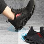 נעלי בטיחות קלות משקל לגברים נעלי עבודה נושמות פלדה אצבע נגד דקירות אנטי ריסוק עבודה מגפי בטיחות גברים נעלי ספורט תעשייתיות