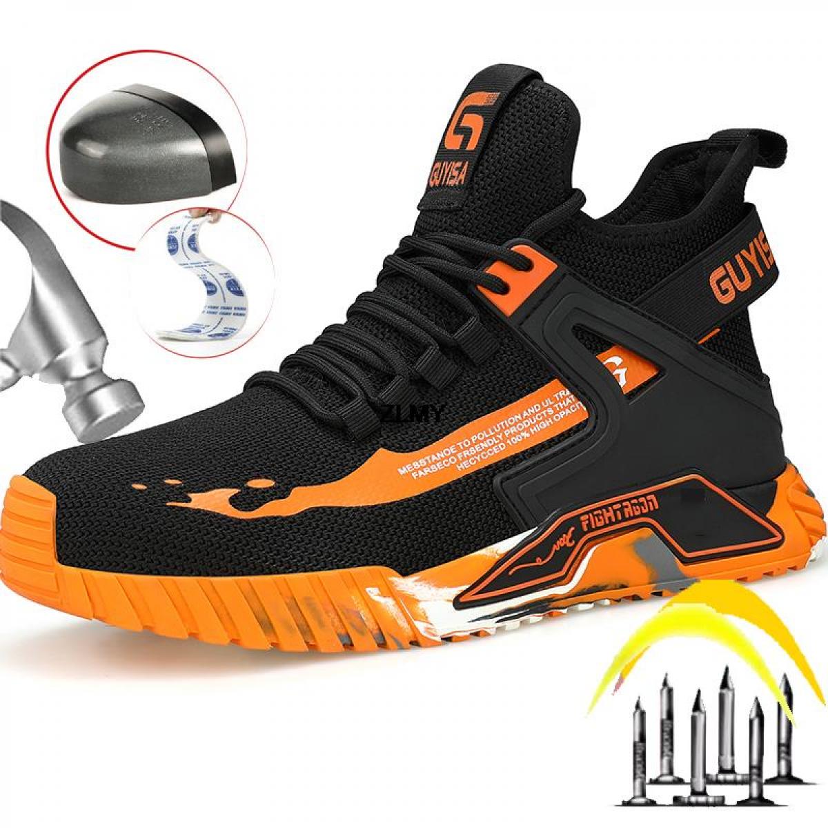 Fashion Steel Toe Sneaker For Men Safety Shoes 2023 Breathable Work Safety Boots Man Industrial Work Shoes Male Security