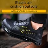 New Air Cushion Safety Shoes Men Steel Toe Sneaker Puncture Proof Work Safety Boots Man Fashion Protective Work Shoes Pl