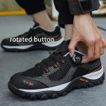 Breathable Safety Shoes Men's Steel Toe Sneaker Puncture Proof Work Safety Boots Men Work Shoes Easy Wear Male Security 