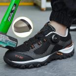 נעלי בטיחות נושמות נעלי ספורט בוהן פלדה לגברים עמיד בפני פנצ'ר מגפי בטיחות לעבודה נעלי עבודה לגברים נעלי עבודה קלות ללבוש אבטחה 