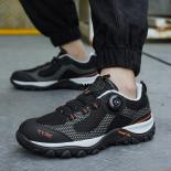 נעלי בטיחות נושמות נעלי ספורט בוהן פלדה לגברים עמיד בפני פנצ'ר מגפי בטיחות לעבודה נעלי עבודה לגברים נעלי עבודה קלות ללבוש אבטחה 