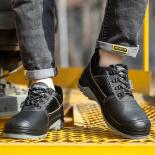 עור מפוצל נעלי בטיחות לגברים נעלי עבודה אנטי סטטיות עם בוהן פלדה גבר עמיד למים נעלי בטיחות עבודה בטיחות בנייה prote
