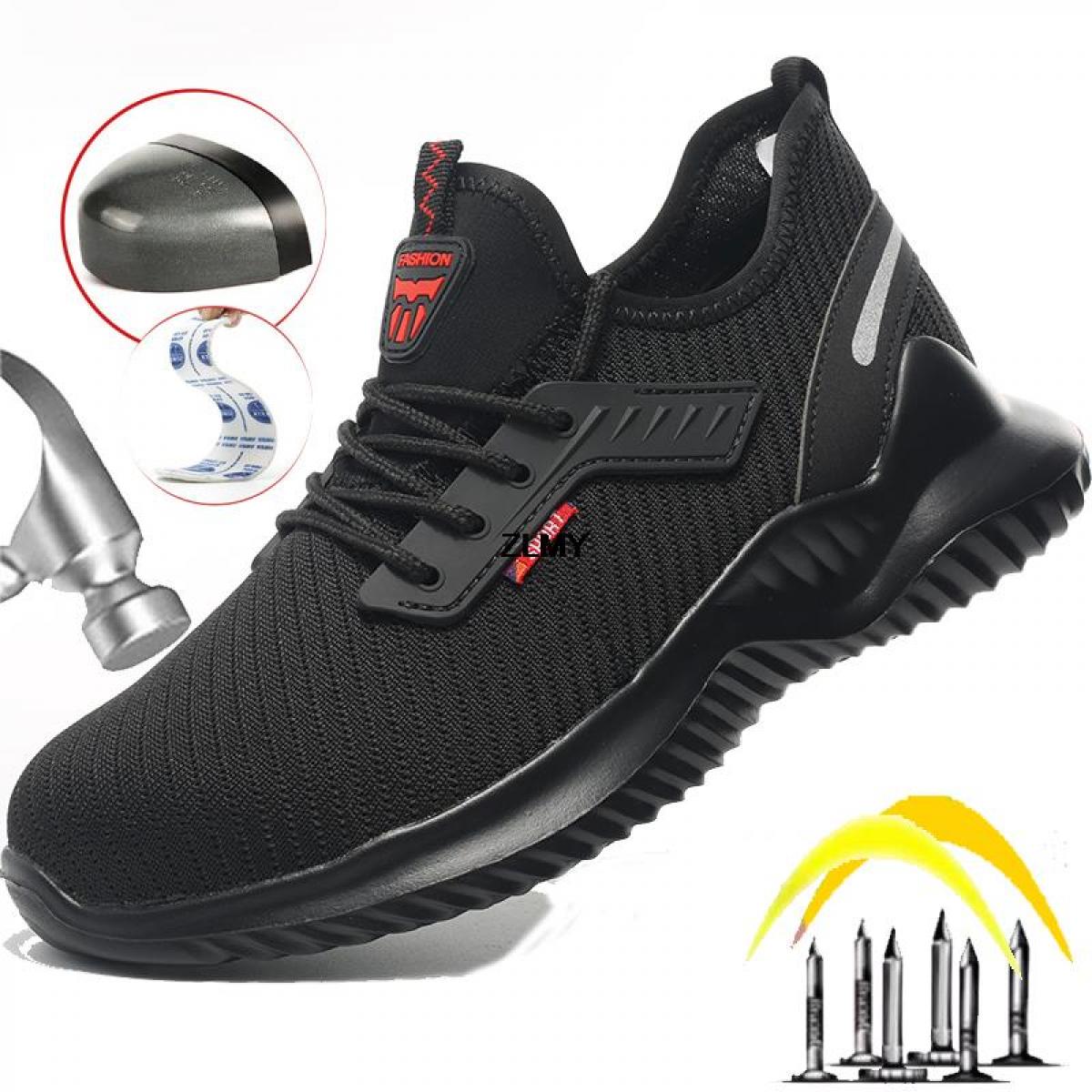 Lightweight Men's Safety Shoes Steel Toe Sneaker Sport Work Shoes Puncture Proof Breathable Work Safety Boots Man Protec