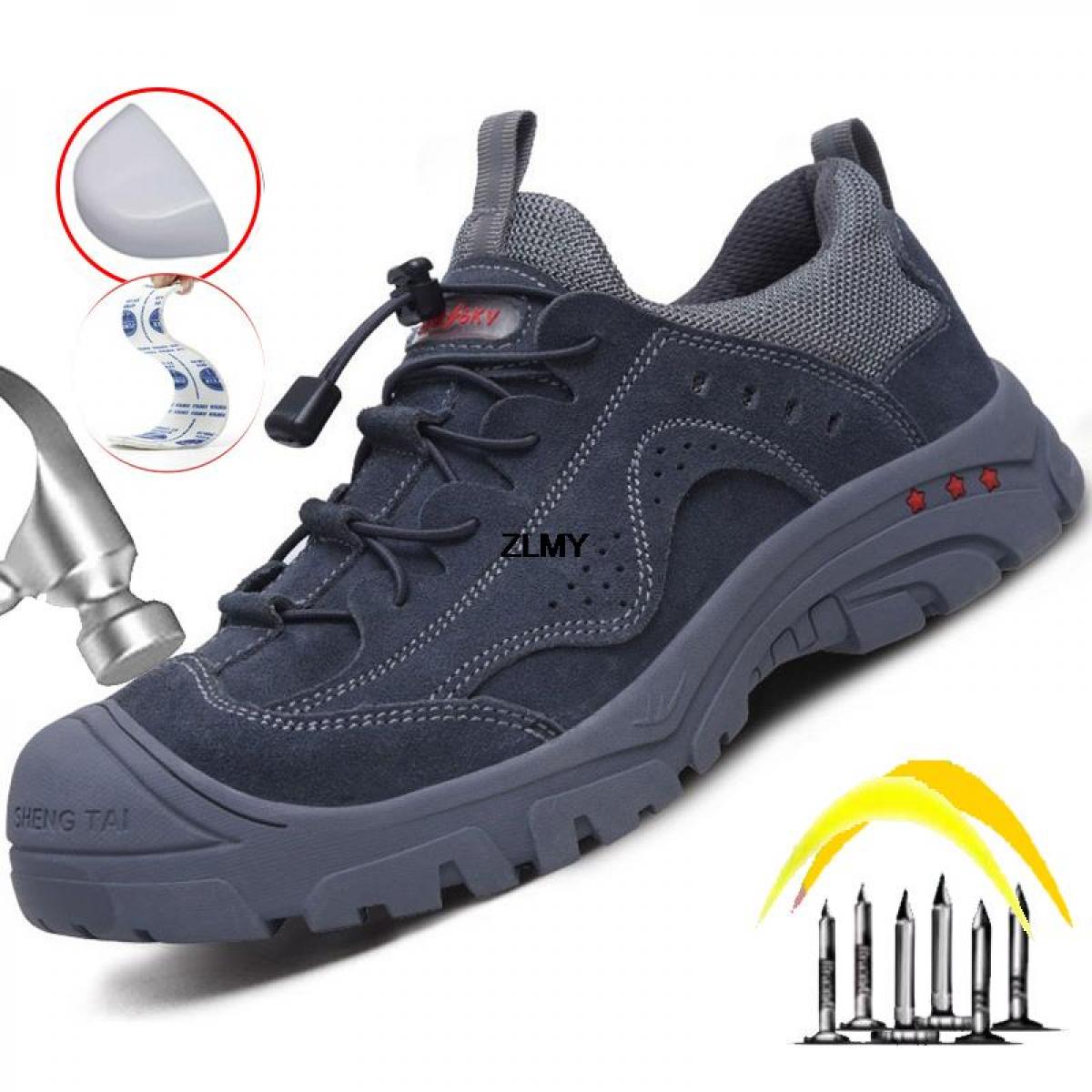 נעלי בטיחות נגד החלקה גברים מגפי בטיחות פלסטיק בוהן עבודה מגפי בטיחות חסינות פנצ'ר נעלי רתך גומי מבודד 6kv עבודה גבר