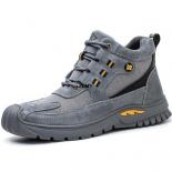 Indestructible Work Safety Boots Men Steel Toe Safety Shoes New Puncture Proof Work Shoes Man Construction Footwear Rubb