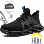 Lightweight Safety Shoes For Men Steel Toe Work Shoes Antistab Antismash Work Safety Boots Man Industrial Working Sneake