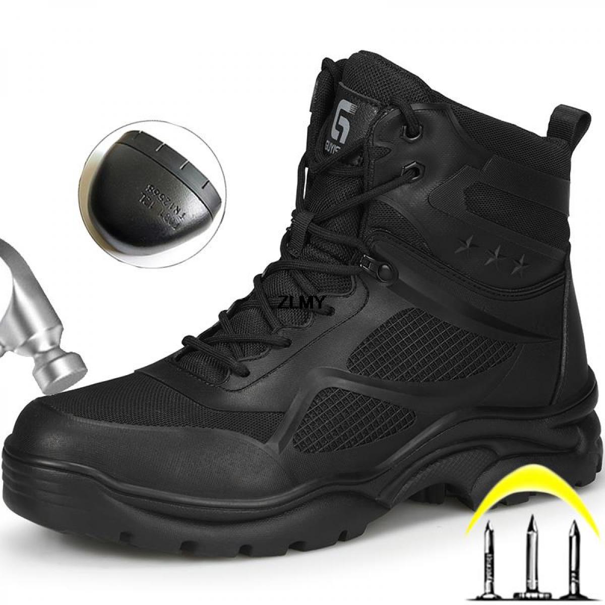 Work Safety Mens Steel Toe Boots  Construction Steel Toe Boots  New Safety Shoes  