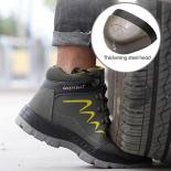 2023 الرجال الصلب تو أحذية عالية أعلى أحذية عمل غير قابلة للتدمير أحذية أمان الرجال ثقب العمل حذاء رياضة الشتاء الأحذية مال