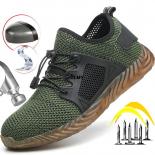 Mesh Safety Shoes Men Summer Steel Toe Work Shoes Puncture Proof Antismash Work Safety Boots Man Breathable Security Boo