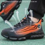 Fashion Steel Toe Sneaker Men Safety Shoes Air Cushion Work Safety Boots Antismash Puncture Proof Man's Work Shoes Sport