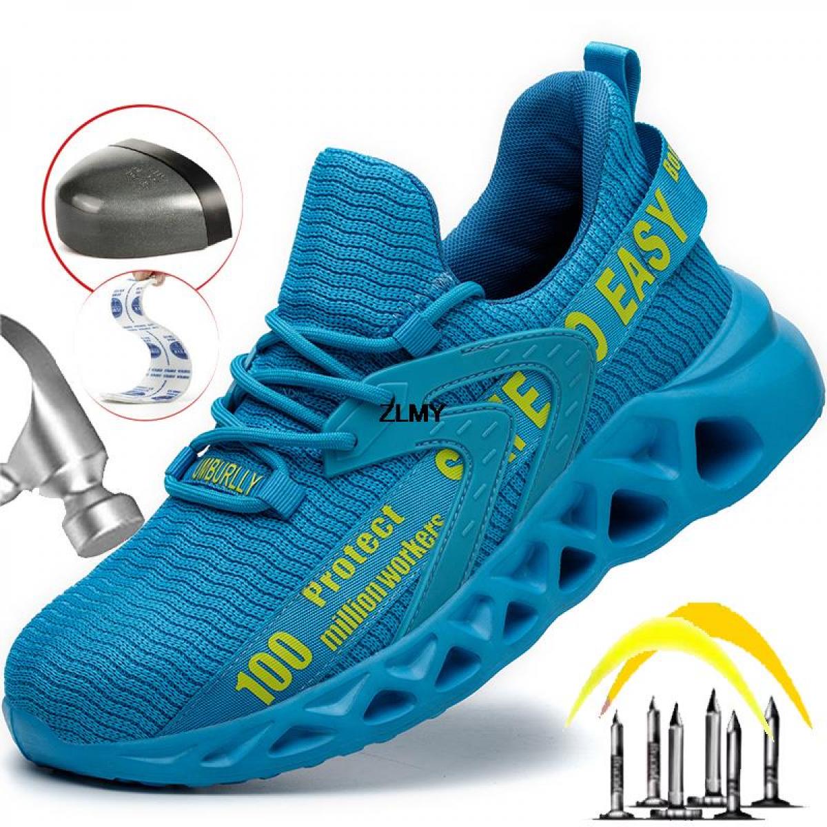 Blue camo deals steel toe shoes