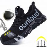 Breathable Men Safety Shoes With Steel Toe Cap Work Safety Boots Anti Smash Stab Proof Man Work Shoes Plus Size 48 Secur
