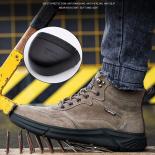 2023 جديد الشتاء أحذية أمان للرجال الصلب حذاء مزود بفتحة للأصابع ثقب برهان أحذية عمل الرجال الأحذية المضادة شرارة أحذية عمل حذاء