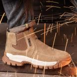 New Antispark Safety Shoes Men Steel Toe Puncture Proof Welder Shoes Antismash Construction Man Work Safety Boots Work S