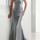 Mermaid Satin Long Mother Of Bride Dress Elegant Gray Wedding Guest Formal Sweetheart Lace Up Court Train Mother Of Groo