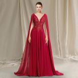 Weilinsha A Line Red Mother Of The Bride Dresses Elegant V Neck Brush Train Chiffon Wedding Guest Gowns Pleats Appliques