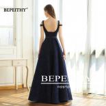 שמלת נשף תחרה כחולה נייבי עם חגורת חרוזים vestido de noche בגב פתוח שמלת ערב ארוכה מסיבת אלגנטית 2023