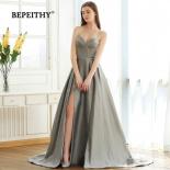 Bepeithy  Sweetheart A Line Evening Dress With Slit With Train Vestido De Festa Vintage Glittle Fabric New Prom Party Go