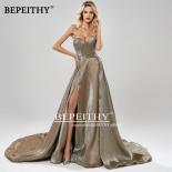 Bepeithy Elegant Evening Dress Party 2022 Sweetheart Glitter Fabric  High Slit Prom Dresses Vestido De Festa  Evening Dr