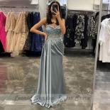 Yellow Satin Mermaid Evening Gowns Women 2023 Summer Floor  Length Sweetheart Simple Party Dress Lace Up Back فساتي