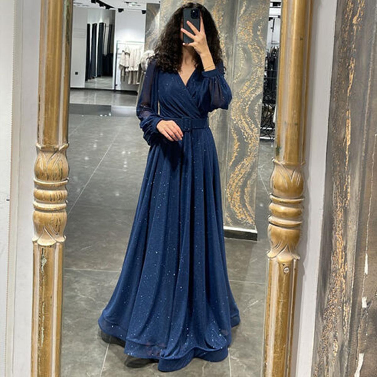 Robe soiree paillette manche longue clearance