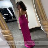  Mermaid Prom Dresses 2023 Women Halter Floor Length Beading Sleeveless Side Split Party Gowns Backless Romantic Custom 
