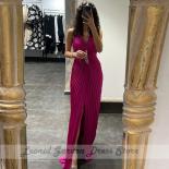  Mermaid Prom Dresses 2023 Women Halter Floor Length Beading Sleeveless Side Split Party Gowns Backless Romantic Custom 