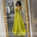 Modern A Line Tulle Evening Dresses For Women 2023 Summer Floor Length Prom Gowns Scoop Zipper Back Custom Wedding Guest