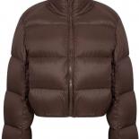 2023 New Autumn Winter Short Parkas Jacket Women Warm Zipper Loose Down Coat Female Cotton Jacket Solid Thick Windproof 