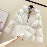 2023 Winter Bright Color Down Jacket Women White Zippers Loose Velvet Parkas Coat Female Solid Thickening Warm Cotton Ja