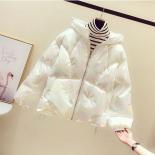 2023 Winter Bright Color Down Jacket Women White Zippers Loose Velvet Parkas Coat Female Solid Thickening Warm Cotton Ja