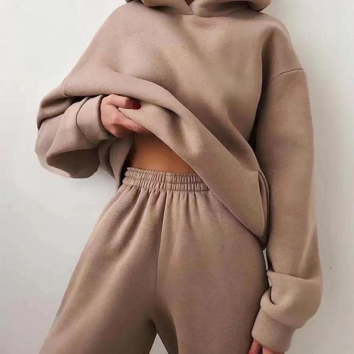 Autumn Winter Tracksuit Female  Womens Oversized Tracksuit Set  Winter Two Piece  