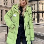 2023 New Loose Cotton Padded Coats Winter Women Hooded Parkas Thick Warm Wadded Jackets Lady Klein Blue White Green Oute