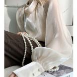 2023 camicia vintage in raso di seta autunno 2023 camicetta moda donna elegante camicetta femminile con colletto rovesciato cami