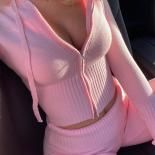 2023 New Two Piece Sets Women Tracksuit Long Sleeve Zipper Hooded Sweater Skinny Pants Suit Solid Casual Knitted Sweatsh