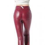 2022 Spring Faux Pu Leather Velvet Warm Seamless Leggings Push Up Women  Legging Female Pants High Waist Sweatpants Clot