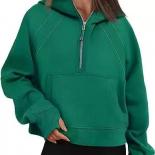 2023 Autumn Winter Hoodies Women Vintage Warm Zipper Loose Hooded Shirt Casual Oversize Pullover Street Sweatshirt Y2k C