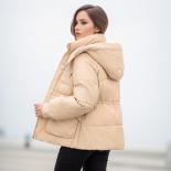 2023 Hooded Parka Winter Coats For Women  Style Casual Stand Collar Waist Cinching Thickened Warm Jacket Snow Wear Outwe